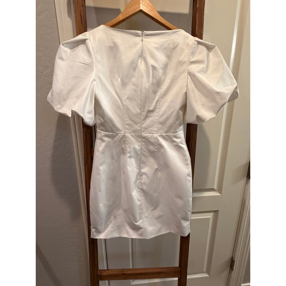 DO+BE white puff-classic sleeve mini dress- size small - Picture 7 of 7
